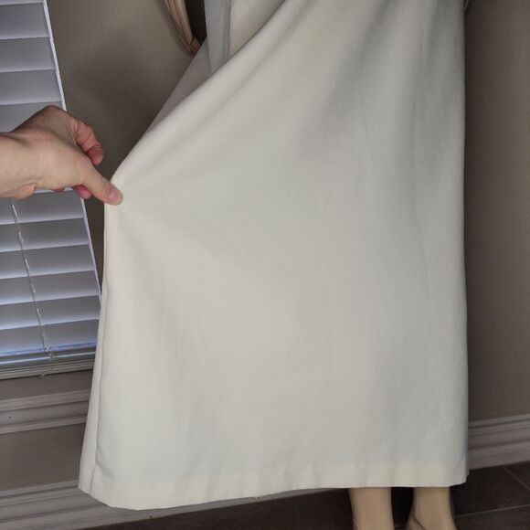 Pashmina Women's Long ivory Skirt  Buttons A-LIne Career Maxi Workwear - Picture 5 of 16